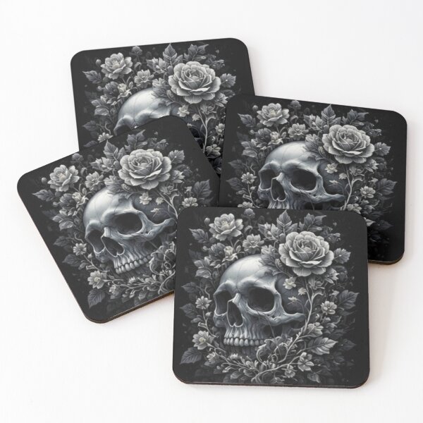 Item preview, Moonlight Bloom Skull designed and sold by 1NEOBOY.