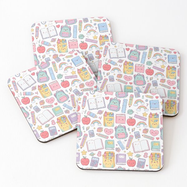 Item preview, Kawaii School Supplies Pattern designed and sold by InkFool.
