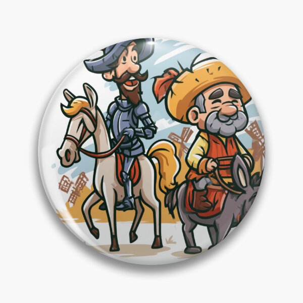 Item preview, Funny Don Quixote Cartoon Sticker | Classic Literature Art | Sancho Panza Adventure designed and sold by De Aqui y de Alla Studio.