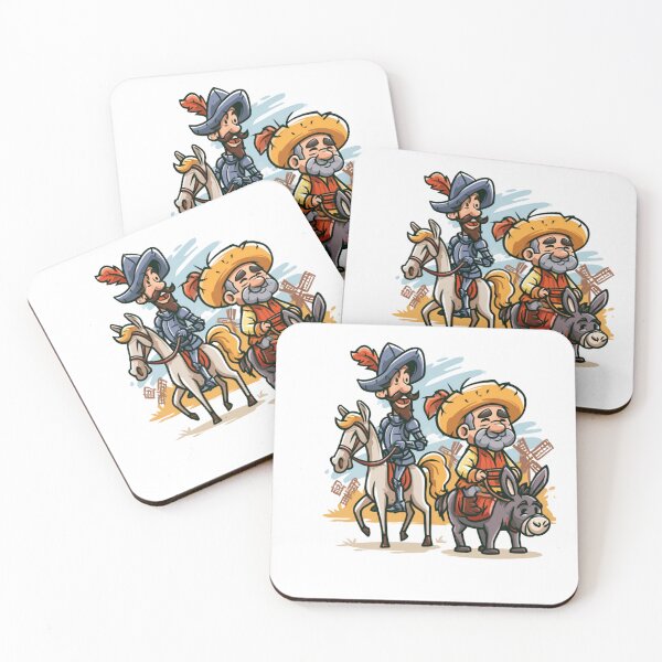 Item preview, Funny Don Quixote Cartoon Sticker | Classic Literature Art | Sancho Panza Adventure designed and sold by De Aqui y de Alla Studio.