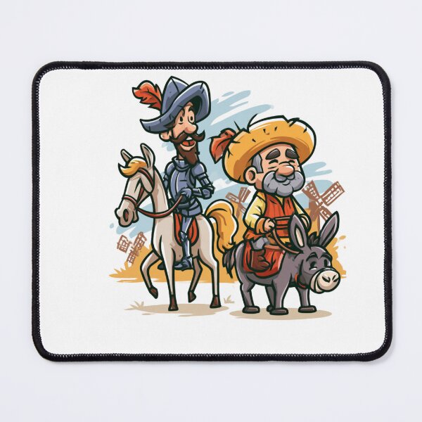 Item preview, Funny Don Quixote Cartoon Sticker | Classic Literature Art | Sancho Panza Adventure designed and sold by De Aqui y de Alla Studio.