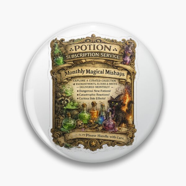 Item preview, Potion Subscription Service | Monthly Magical Mishaps | Funny Fantasy Potion Advertisement Design designed and sold by MrDev.