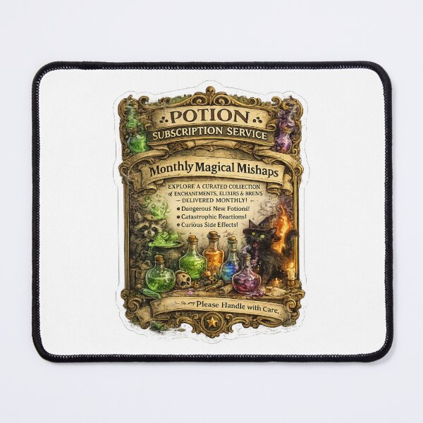 Item preview, Potion Subscription Service | Monthly Magical Mishaps | Funny Fantasy Potion Advertisement Design designed and sold by MrDev.