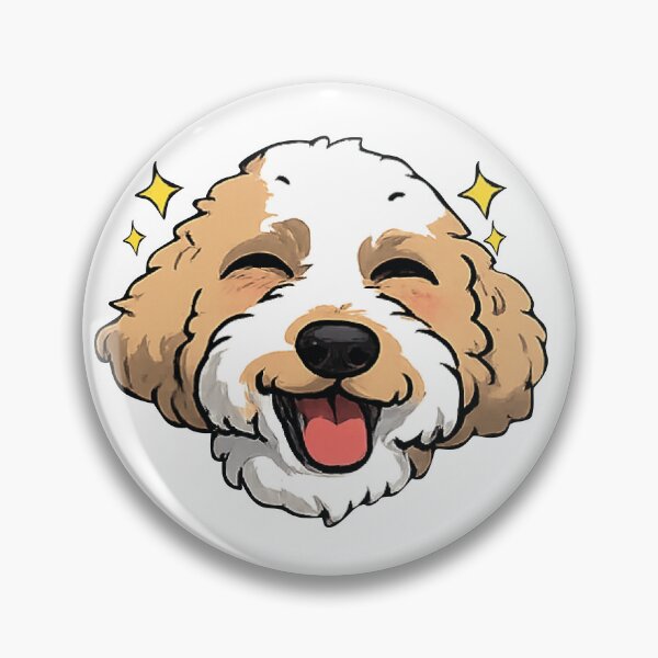 Item preview, Fluffy Goldendoodle Happy designed and sold by fathur-ratchman.