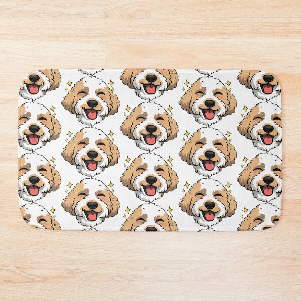 Item preview, Fluffy Goldendoodle Happy designed and sold by fathur-ratchman.