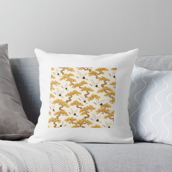 Item preview, Korean Minhwa Crane & Golden Pine Pattern | Traditional Korean Folk Art Design designed and sold by K-Tradition.