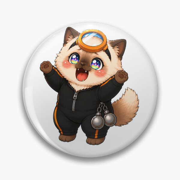 Item preview, KOREA HAENAM - Cute Chibi Ragdoll Cat Rainbow Eyes Sticker designed and sold by KOREA-HAENAM.