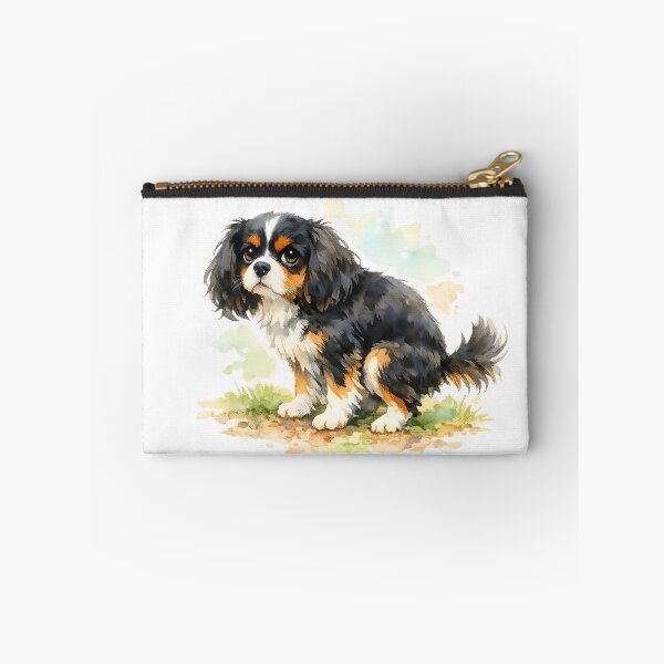 Item preview, Adorable Tricolor  Cavalier King Charles Spaniel Puppy Watercolor Art | Dog Lover Gift designed and sold by SakuraWaStyle.
