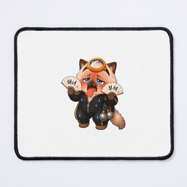Item preview, KOREA HAENAM - Cute Chibi Ragdoll Cat Summer Heat Haenyeo Fan Sticker designed and sold by KOREA-HAENAM.