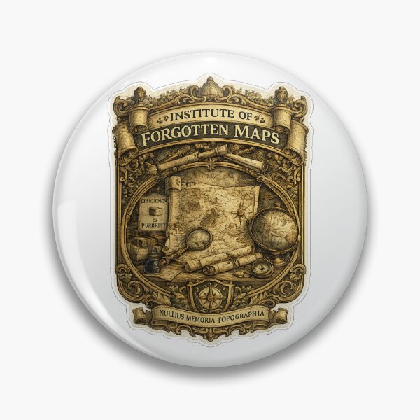 Item preview, Institute of Forgotten Maps | Antique Cartography University Crest | Dark Academia Explorer Design designed and sold by MrDev.