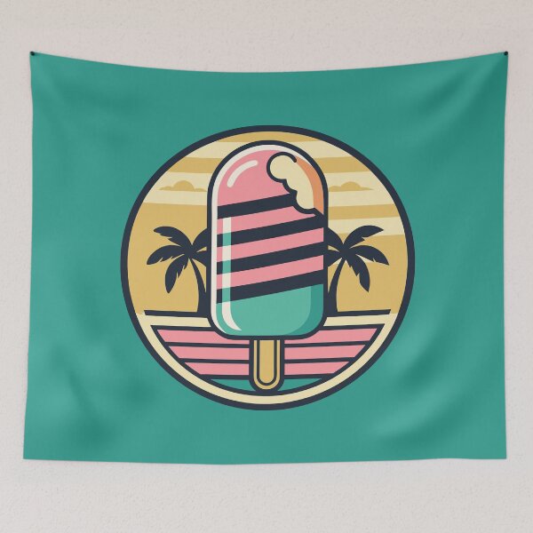 Item preview, Melting Popsicle Retro Ocean Wave designed and sold by xmoudx.