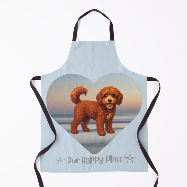 Item preview, River the Doodle in his happy place at the beach designed and sold by Doodles Down South.