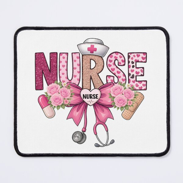 Item preview, Pink Nurse Floral Bow Design designed and sold by RINRADA KHANMOREE.
