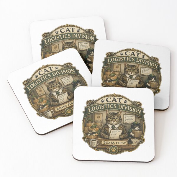 Item preview, Cat Logistics Division | Boxes First | Funny Office Cat Corporate Parody Design designed and sold by MrDev.
