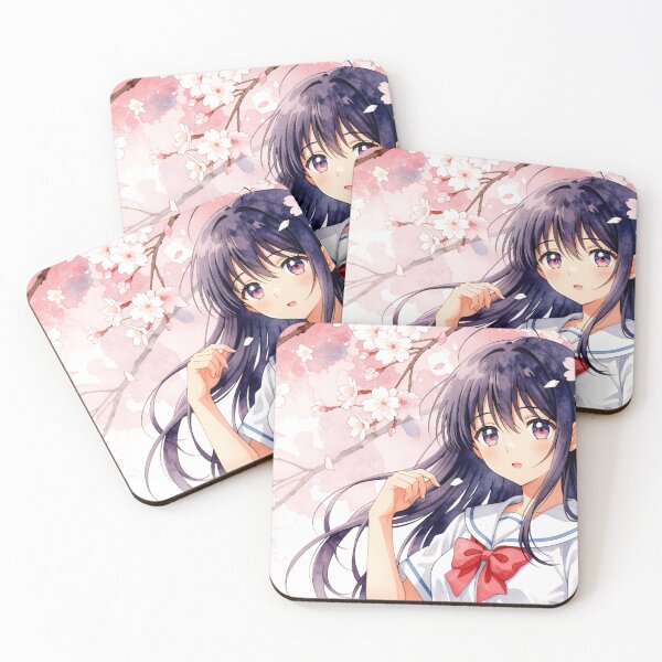 Item preview, Cherry Blossom Dreams – Watercolor Anime Spring Portrait designed and sold by AetheraVI.