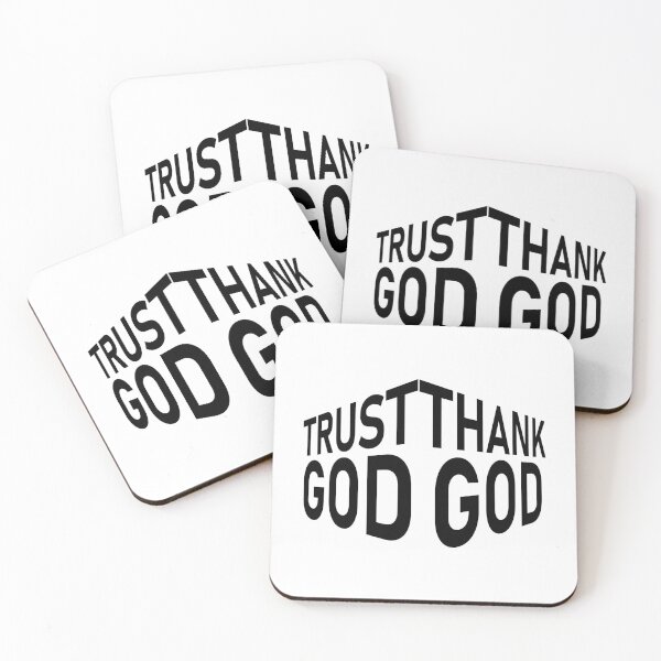 Item preview, Trust God Thank God – Christian Faith Typography T-Shirt Design designed and sold by CrossCrafted.