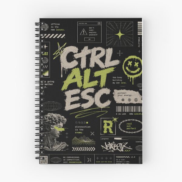 Item preview, CTRL ALT ESC Streetwear Poster | Cyberpunk Motivation Wall Art | Grunge Typography Graphic Design designed and sold by NBT-NOVA.
