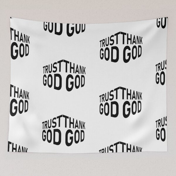 Item preview, Trust God Thank God – Christian Faith Typography T-Shirt Design designed and sold by CrossCrafted.