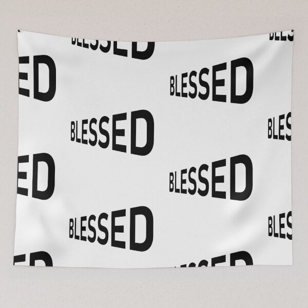 Item preview, Blessed – Christian Faith Typography T-Shirt Design designed and sold by CrossCrafted.