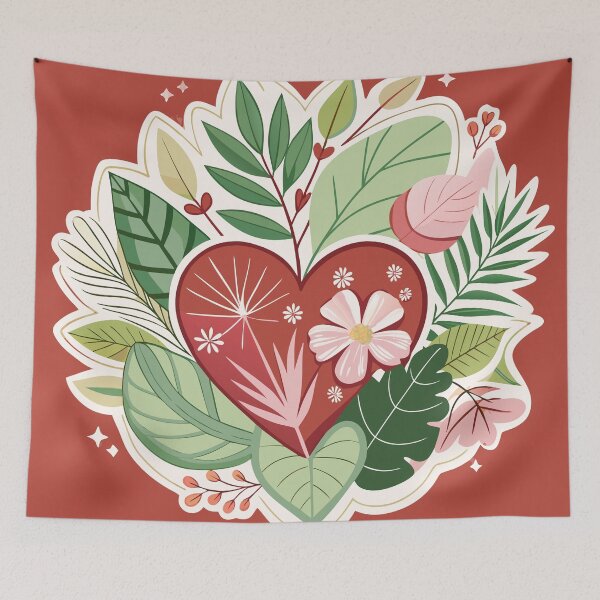 Item preview, Blooming Botanical Love Heart Aesthetic designed and sold by xmoudx.