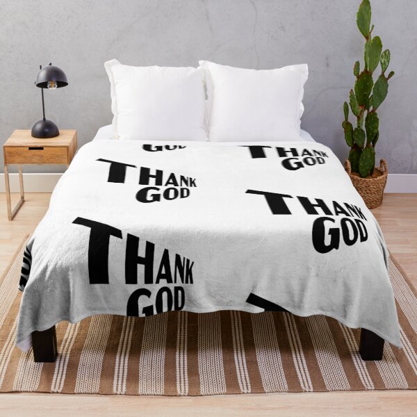 Item preview, Thank God – Christian Faith Typography T-Shirt Design designed and sold by CrossCrafted.