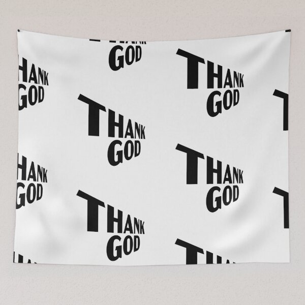 Item preview, Thank God – Christian Faith Typography T-Shirt Design designed and sold by CrossCrafted.