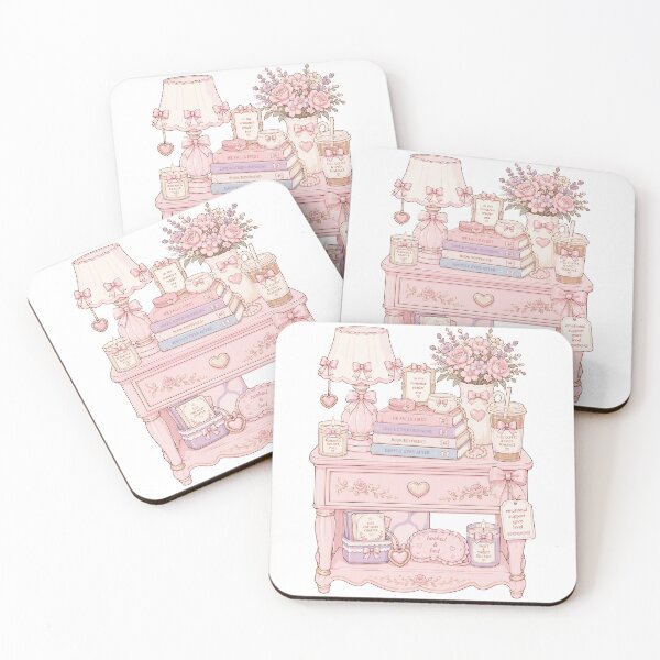 Item preview, Cluttered Nightstand | Coquette Reader designed and sold by DelicateBalance.