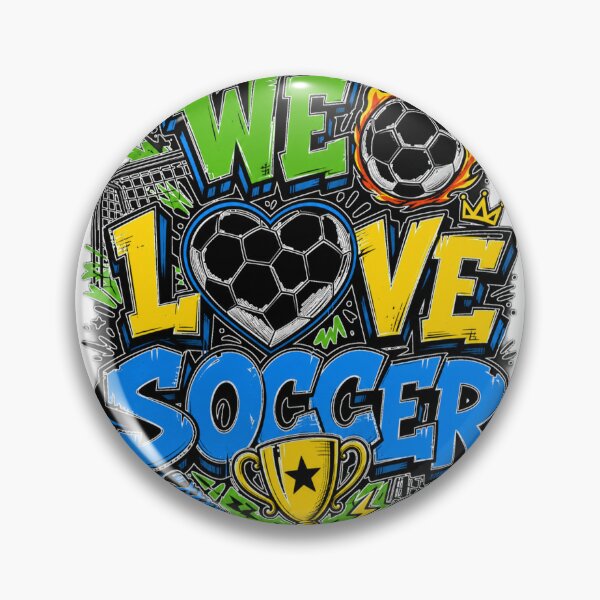 Item preview, We Love Soccer Neon Burst designed and sold by PlengPoomofArts.