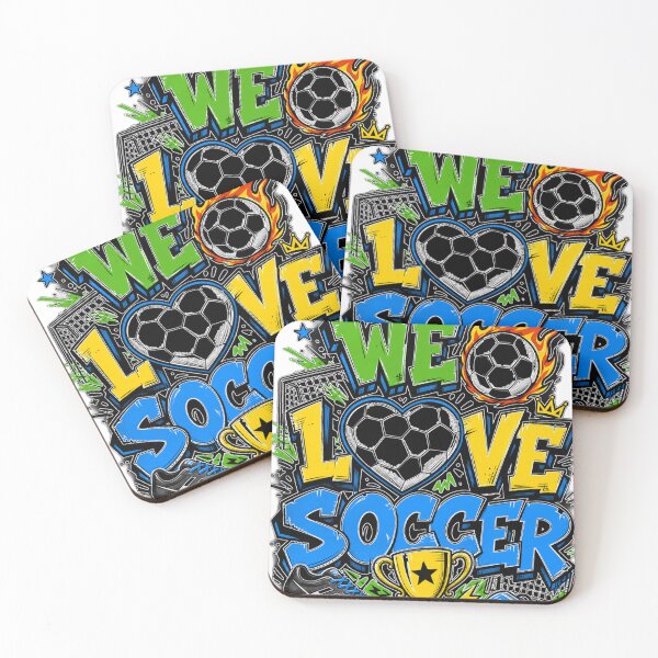 Item preview, We Love Soccer Neon Burst designed and sold by PlengPoomofArts.
