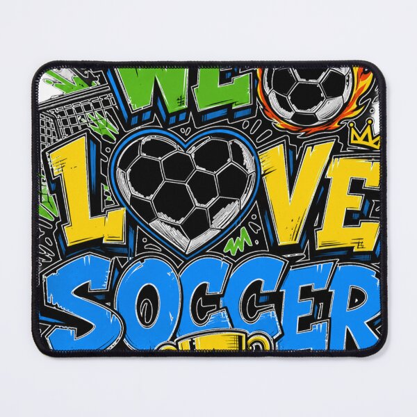Item preview, We Love Soccer Neon Burst designed and sold by PlengPoomofArts.