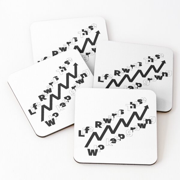 Item preview, Life Rewards Those Who Keep Growing Inspirational Quote black and white classic design designed and sold by Art_IN_Design Pack.