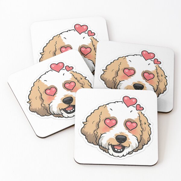 Item preview, Fluffy Goldendoodle Falling In Love designed and sold by fathur-ratchman.