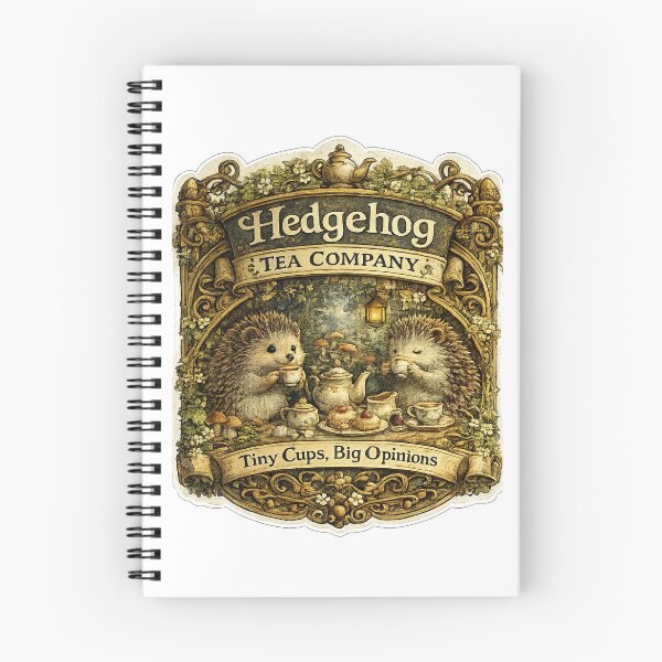Item preview, Hedgehog Tea Company | Tiny Cups, Big Opinions | Cozy Cottagecore Tea Party Design designed and sold by MrDev.