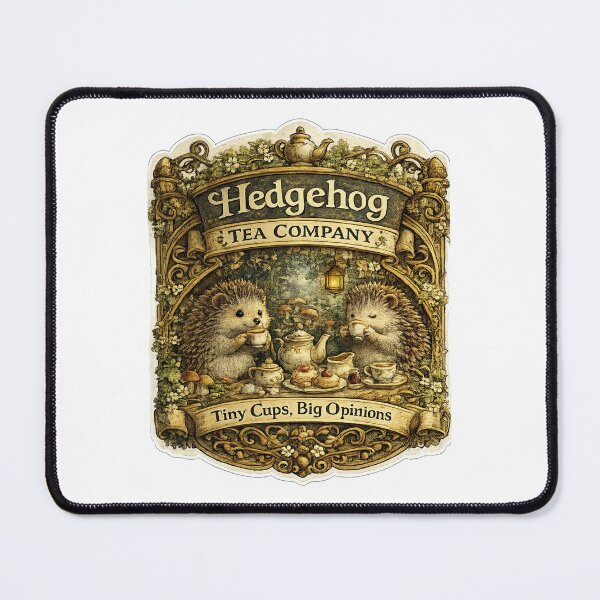 Item preview, Hedgehog Tea Company | Tiny Cups, Big Opinions | Cozy Cottagecore Tea Party Design designed and sold by MrDev.