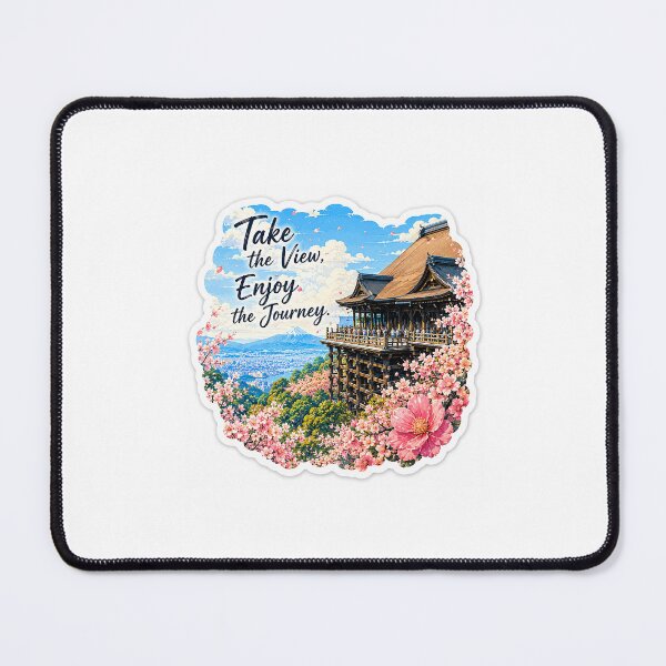 Item preview, Take the View, Enjoy the Journey - Japanese Temple & Sakura Art designed and sold by ayakajpn.