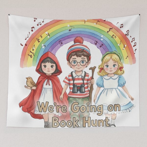 Item preview, We're Going on A Book Hunt Cute Storybook Trio designed and sold by ArtisticDesignsbyLinda.