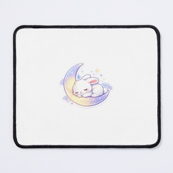 Item preview, Moon Bunny Sticker Kawaii Celestial Aesthetic for Dreamers & Fantasy Lovers designed and sold by CutePrintCorner.