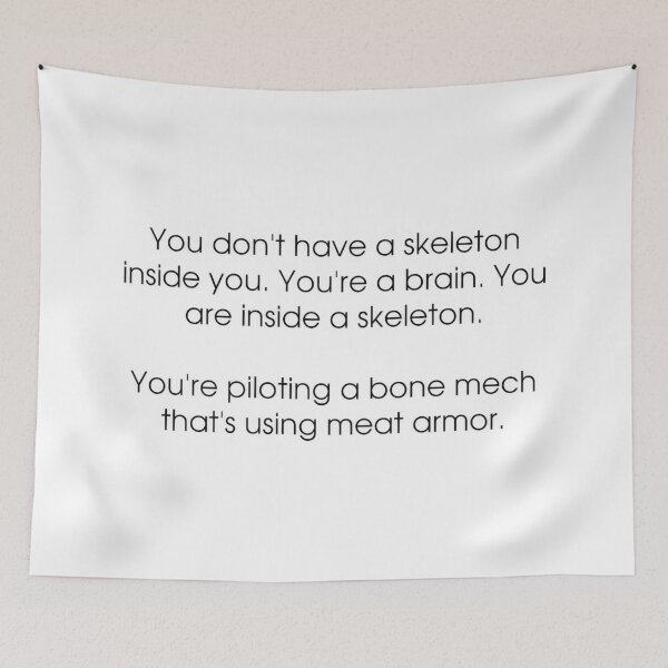 Item preview, Bone Mech Meme Shower Thought designed and sold by MetalchromeX.