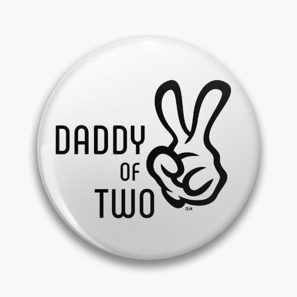 Item preview, Daddy Of Two (Dad / Papa / Victory / Black) designed and sold by Roderix.