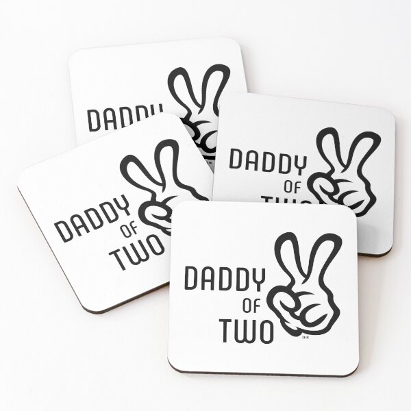 Item preview, Daddy Of Two (Dad / Papa / Victory / Black) designed and sold by Roderix.