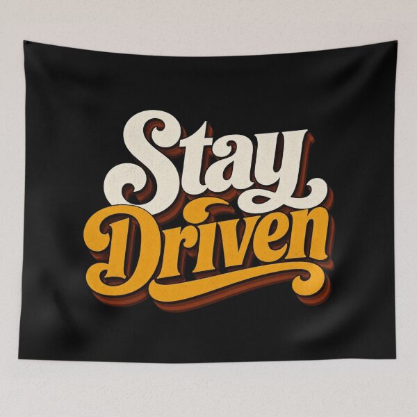 Item preview, Stay Driven | Retro Motivation Typography Design designed and sold by Irene Catchmind.