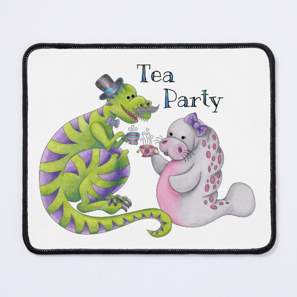 Item preview, Tea Party with Ms Mana-tea and Mr Tea-Rex designed and sold by TammaraW.