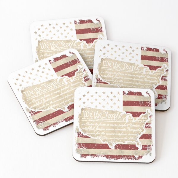 Item preview, US_Constitution_map_distressed_flag_202606090001 designed and sold by ‘Nothing Scares Me’ Store.