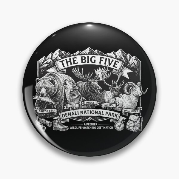 Item preview, THE BIG FIVE. Denali National Park Wildlife. V2 designed and sold by Birdie and Flynn.