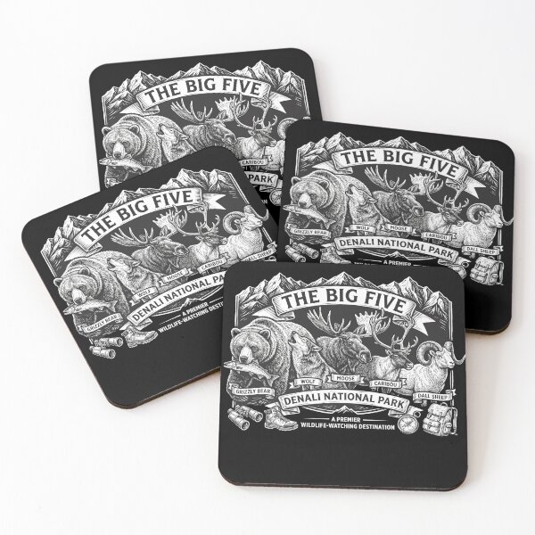 Item preview, THE BIG FIVE. Denali National Park Wildlife. V2 designed and sold by Birdie and Flynn.