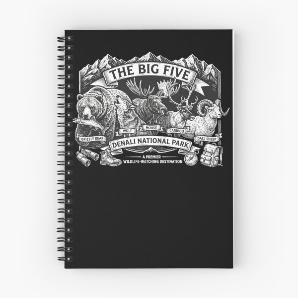 Item preview, THE BIG FIVE. Denali National Park Wildlife. V2 designed and sold by Birdie and Flynn.