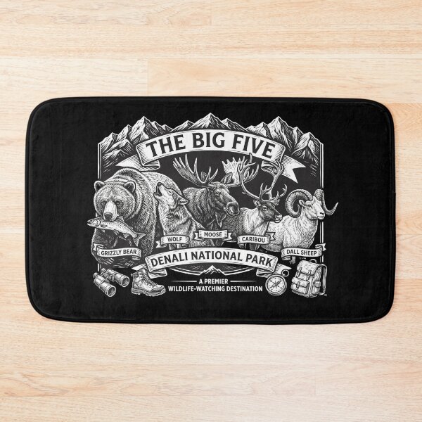 Item preview, THE BIG FIVE. Denali National Park Wildlife. V2 designed and sold by Birdie and Flynn.