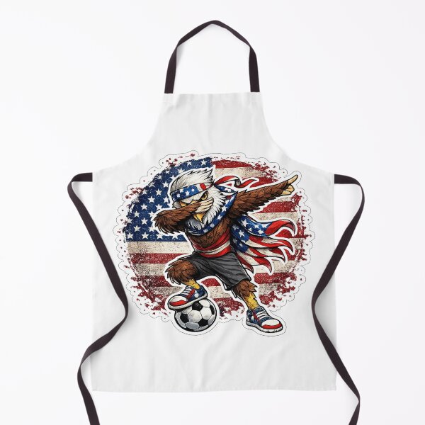 Item preview, Dabbing Eagle Soccer Vintage American Flag designed and sold by QuiteOrbit.