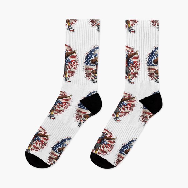 Item preview, Dabbing Eagle Soccer Vintage American Flag designed and sold by QuiteOrbit.