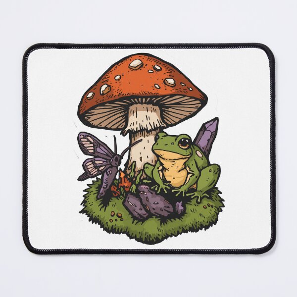 Item preview, Goblincore Frog Mushroom Sticker — Cottagecore Dark Nature Die-Cut designed and sold by Cosmic Zodiac Studio.